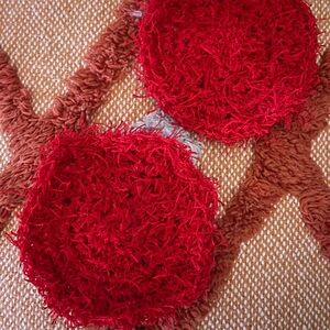 Red and Brown Textured Kitchen Linen